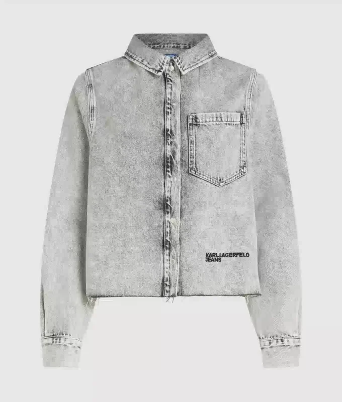 Ağartılmış denim gömlek Ağartılmış denim gömlek