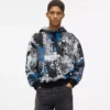 All-over boya efekti kapüşonlu sweatshirt All-over boya efekti kapüşonlu sweatshirt