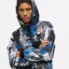 All-over boya efekti kapüşonlu sweatshirt All-over boya efekti kapüşonlu sweatshirt
