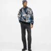 All-over boya efekti kapüşonlu sweatshirt All-over boya efekti kapüşonlu sweatshirt