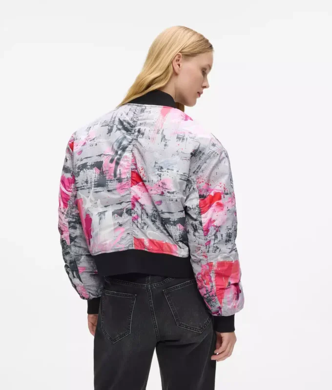 All-over boyalı bomber ceket All-over boyalı bomber ceket