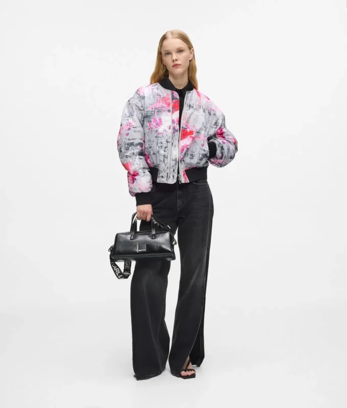 All-over boyalı bomber ceket All-over boyalı bomber ceket
