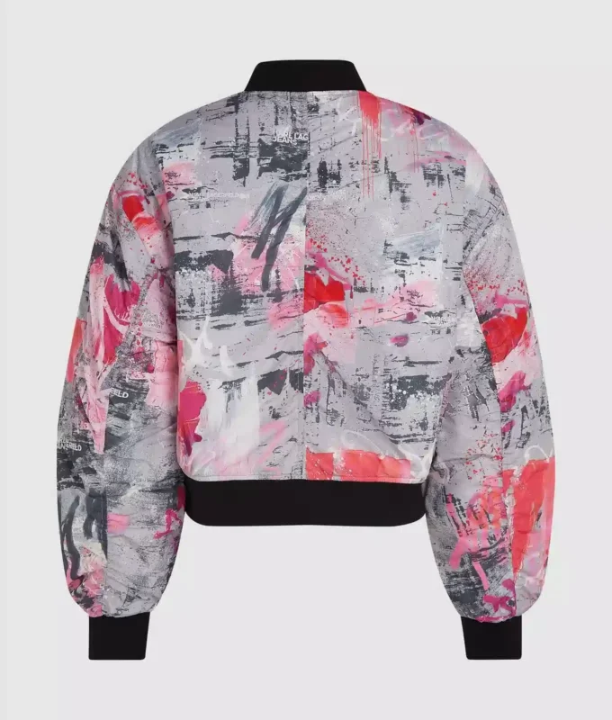 All-over boyalı bomber ceket All-over boyalı bomber ceket