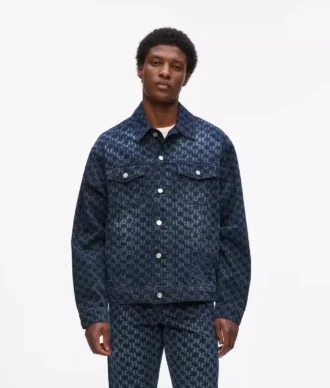 All-over Monogram denim ceket
