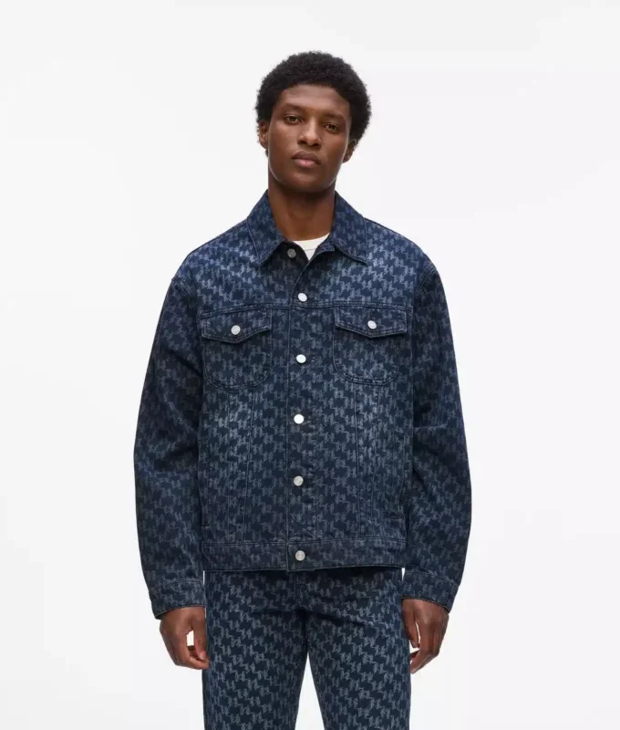 All-over Monogram denim ceket All-over Monogram denim ceket