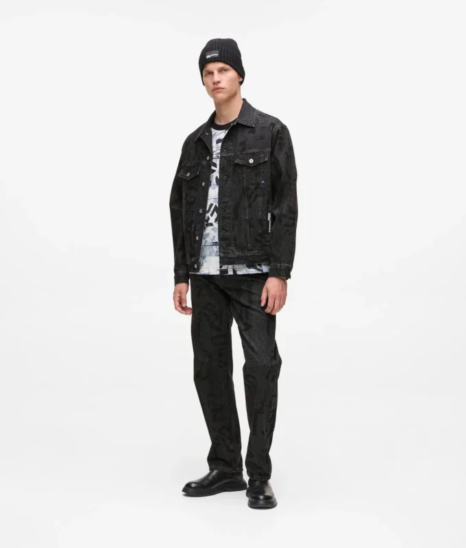 All-over Monogram denim ceket All-over Monogram denim ceket