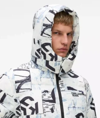 All-over Monogram puffer ceket