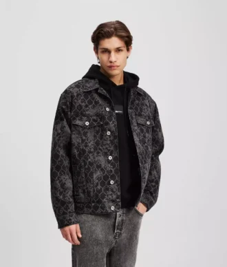 ALL-OVER PRINT DENIM CEKET