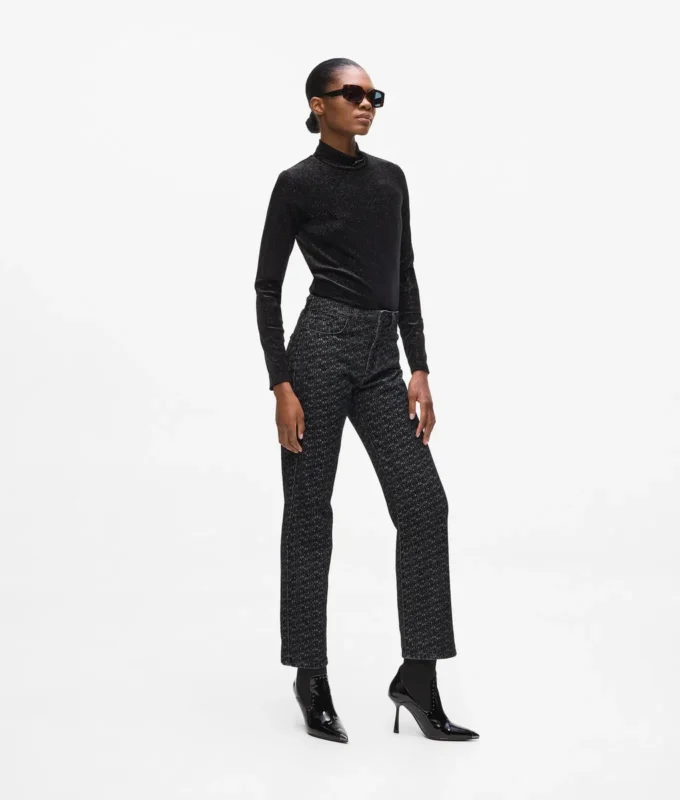 All-over-print düz paça jean All-over-print düz paça jean