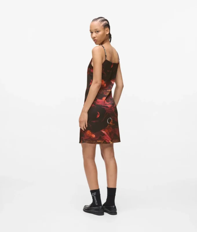 All-over-print saten elbise All-over-print saten elbise