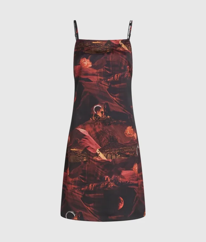 All-over-print saten elbise All-over-print saten elbise