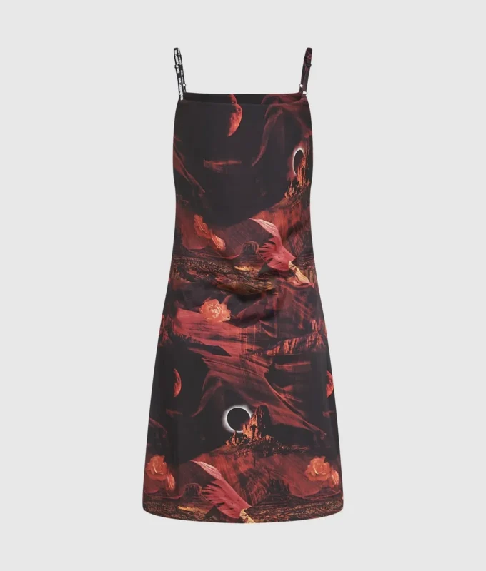 All-over-print saten elbise All-over-print saten elbise