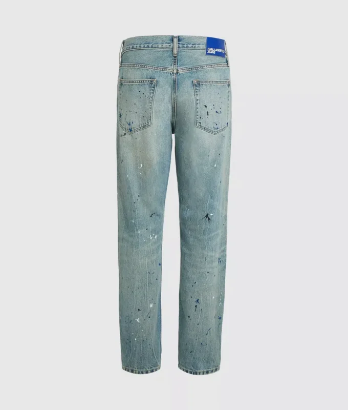 Boya sıçramalı dar kesim kot pantolon Boya sıçramalı dar kesim kot pantolon