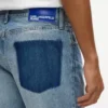 Cep çıkarılmış düz kesim kot pantolon Cep çıkarılmış düz kesim kot pantolon