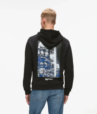 Cityscape kapüşonlu sweatshirt