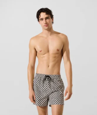 Dama tahtası desenli boardshort