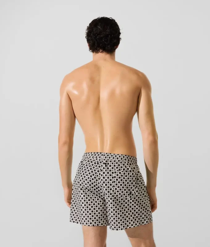Dama tahtası desenli boardshort Dama tahtası desenli boardshort