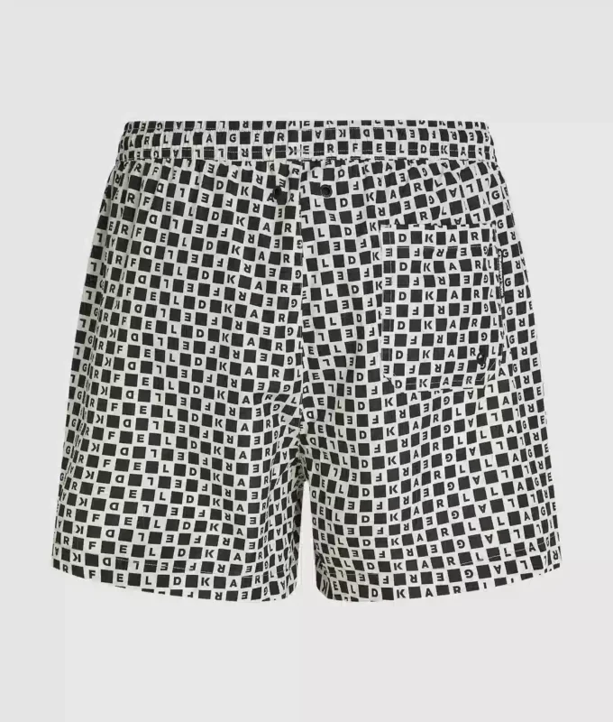 Dama tahtası desenli boardshort Dama tahtası desenli boardshort