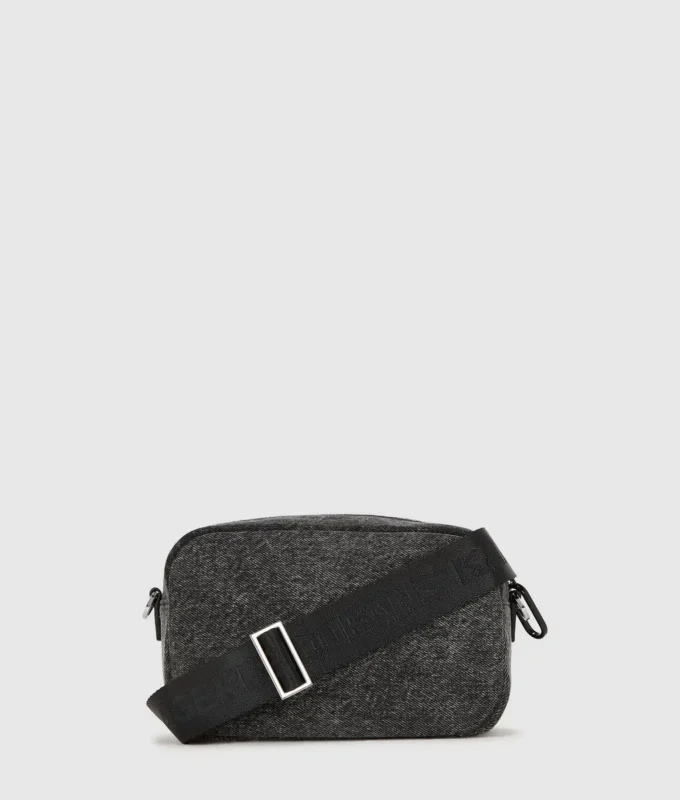 Denim çapraz askılı kamera çantası Denim çapraz askılı kamera çantası