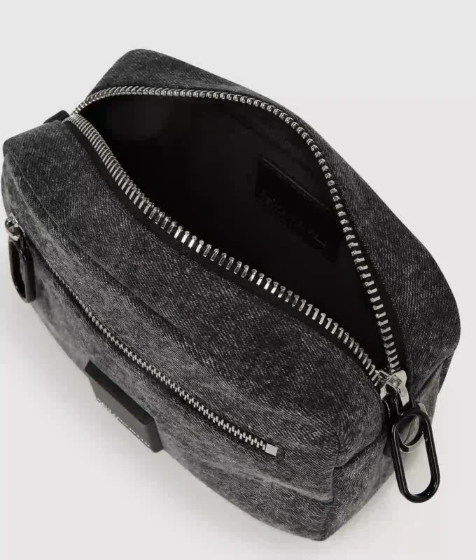 Denim çapraz askılı kamera çantası Denim çapraz askılı kamera çantası
