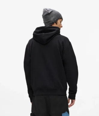 Denim cepli kapüşonlu sweatshirt
