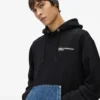 Denim cepli kapüşonlu sweatshirt Denim cepli kapüşonlu sweatshirt