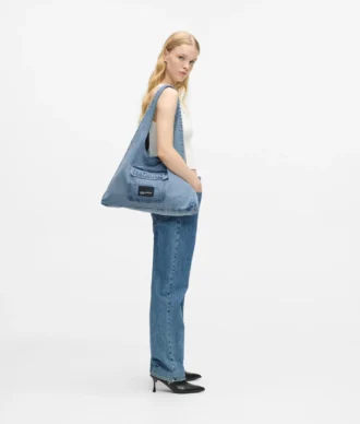 Denim hobo alışveriş çantası