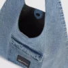 Denim hobo alışveriş çantası Denim hobo alışveriş çantası