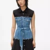 Denim korsajlı elbise Denim korsajlı elbise