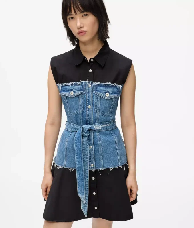 Denim korsajlı elbise Denim korsajlı elbise