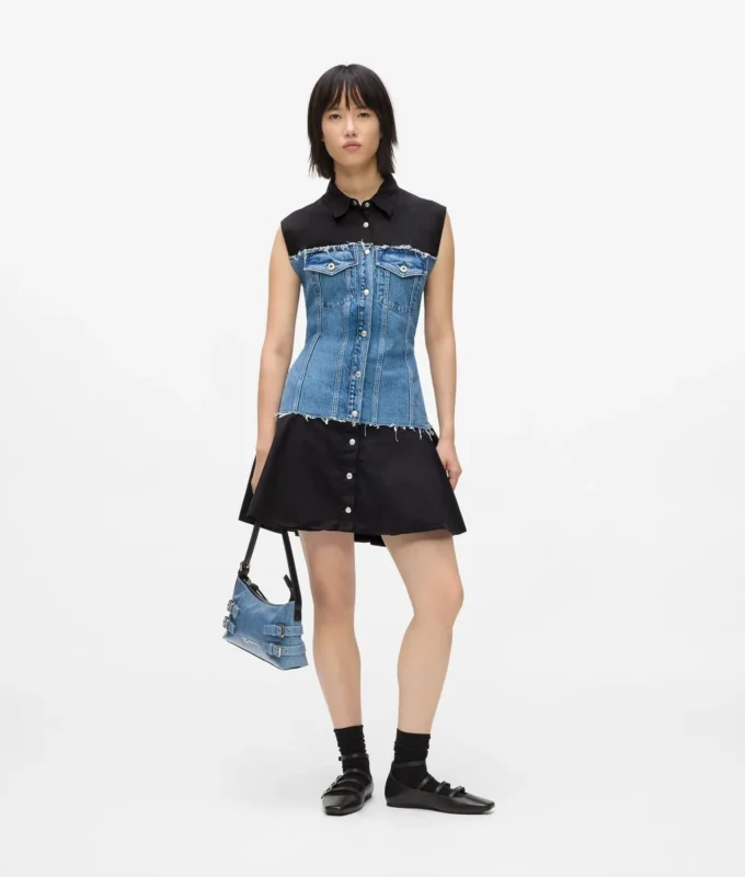 Denim korsajlı elbise Denim korsajlı elbise