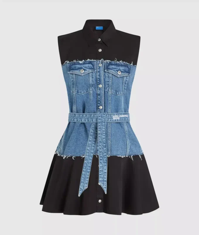 Denim korsajlı elbise Denim korsajlı elbise