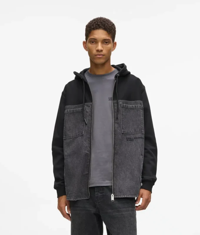 Denim panelli ceket Denim panelli ceket