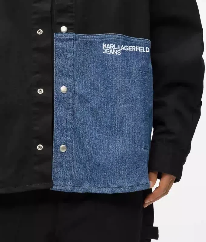 Denim panelli gömlek Denim panelli gömlek