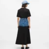 Denim panelli maksi etek Denim panelli maksi etek