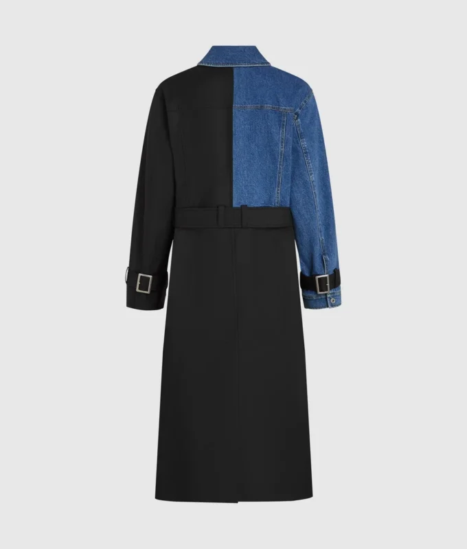 Denim panelli trençkot Denim panelli trençkot