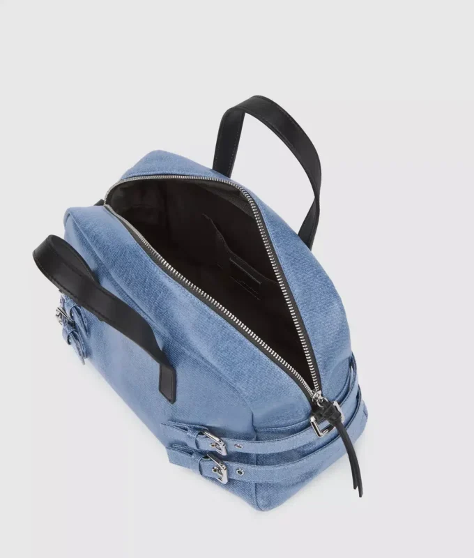 Denim tokalı bowling çantası Denim tokalı bowling çantası