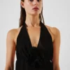 ÇİÇEK PLİSİ HALTER ÜST ÇİÇEK PLİSİ HALTER ÜST