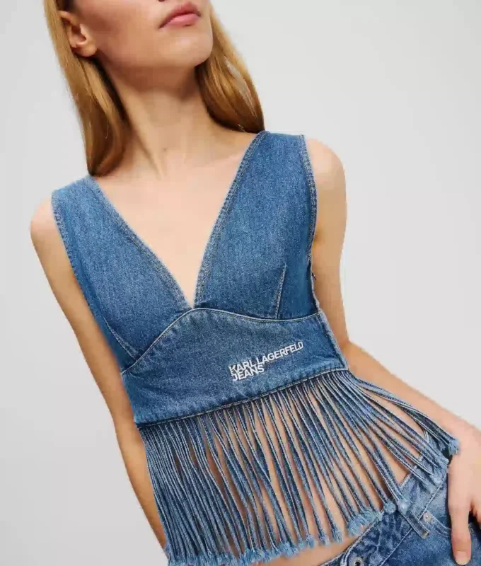 FRINGED DENIM ÜST FRINGED DENIM ÜST
