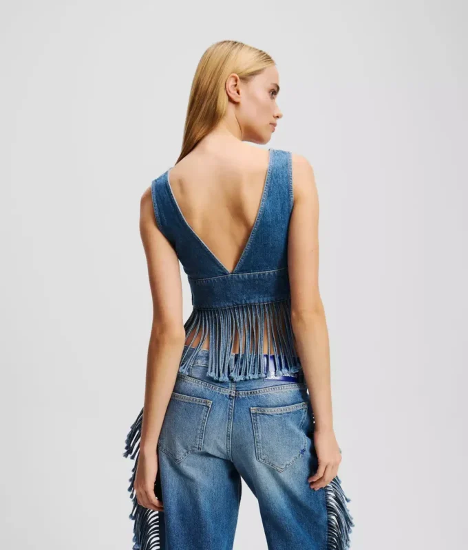 FRINGED DENIM ÜST FRINGED DENIM ÜST