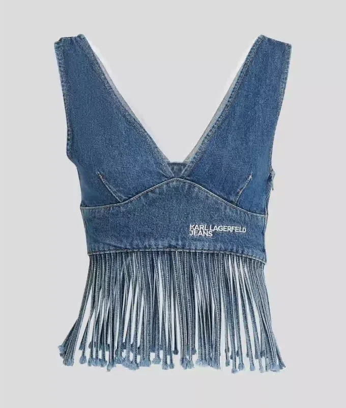 FRINGED DENIM ÜST FRINGED DENIM ÜST