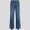 FRINGED MID-RISE RELAXED JEANS FRINGED MID-RISE RELAXED JEANS