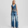 FRINGED RELAXED JEANS FRINGED RELAXED JEANS