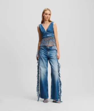 FRINGED RELAXED JEANS FRINGED RELAXED JEANS