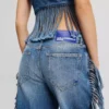 FRINGED RELAXED JEANS FRINGED RELAXED JEANS