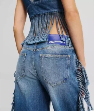 FRINGED RELAXED JEANS FRINGED RELAXED JEANS