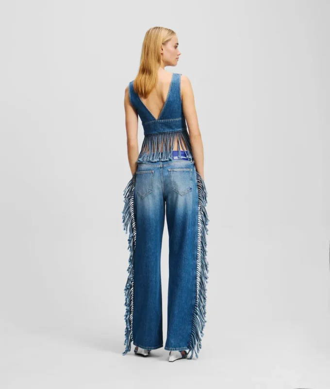 FRINGED RELAXED JEANS FRINGED RELAXED JEANS