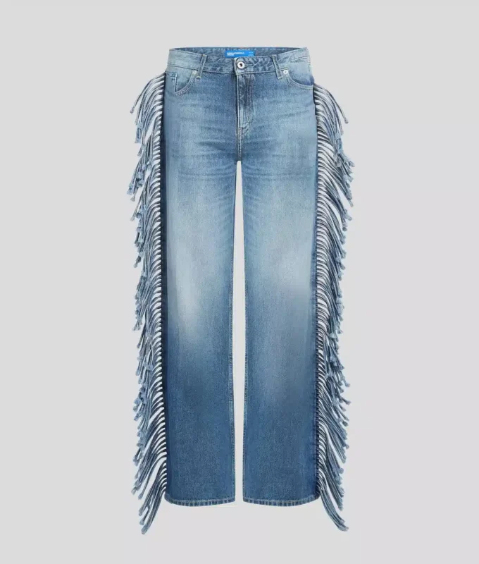 FRINGED RELAXED JEANS FRINGED RELAXED JEANS