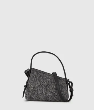 Geo mini denim çapraz askılı çanta