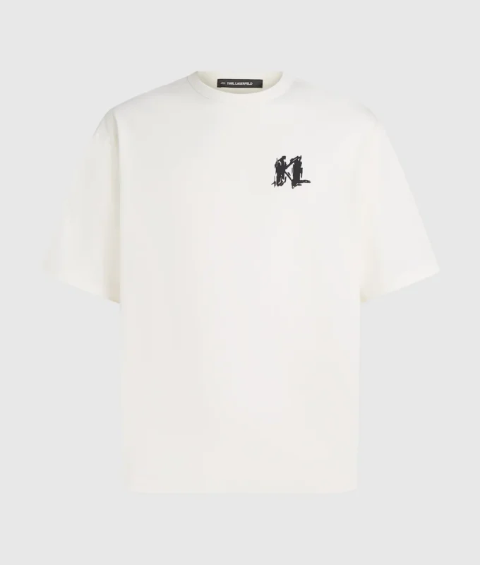 Grafik Monogram Tişört Grafik Monogram Tişört